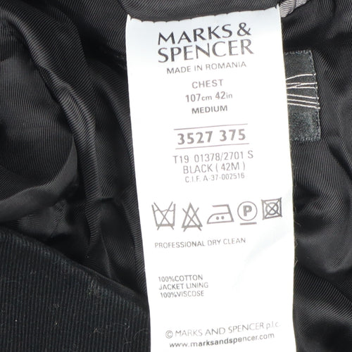 Marks and Spencer Men's Black 42R Blazer