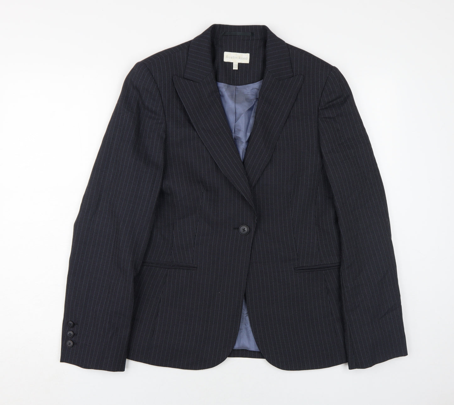 Austin Reed Women's Black Pinstripe Suit Jacket Size 12