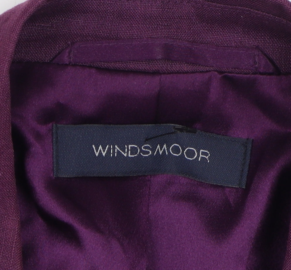 Windsmoor Women's Purple Blazer, Size 20, Linen Classic Jacket