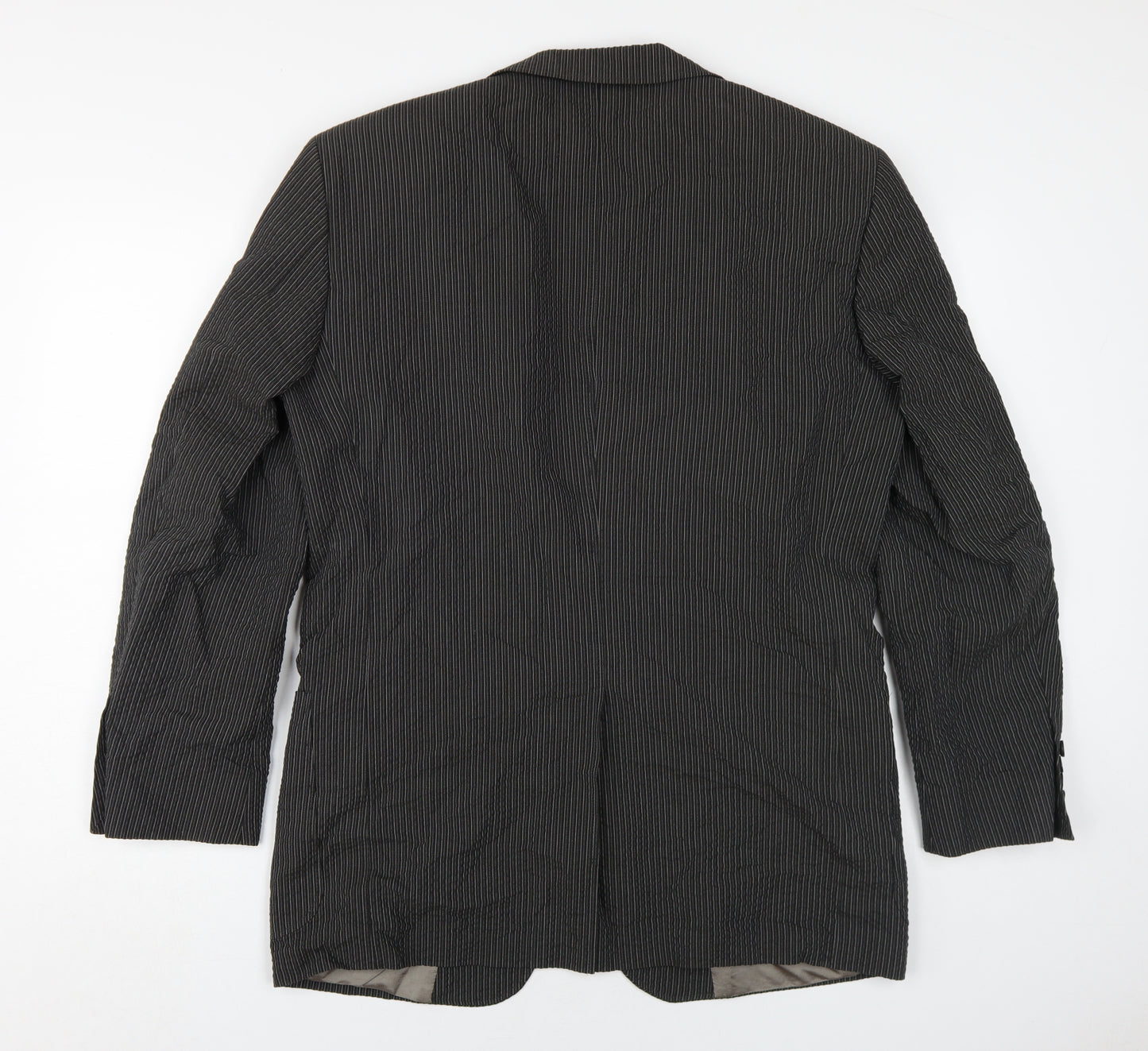 Strellson Men's Black Pinstripe Blazer 48R Business