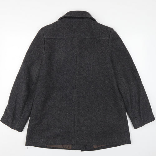 Littlewoods Women's Grey Wool Coat, Size 14