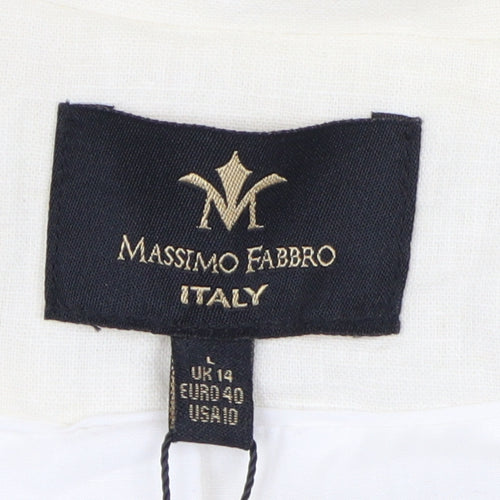 Massimo Fabbro Women's Ivory Blazer Size 14