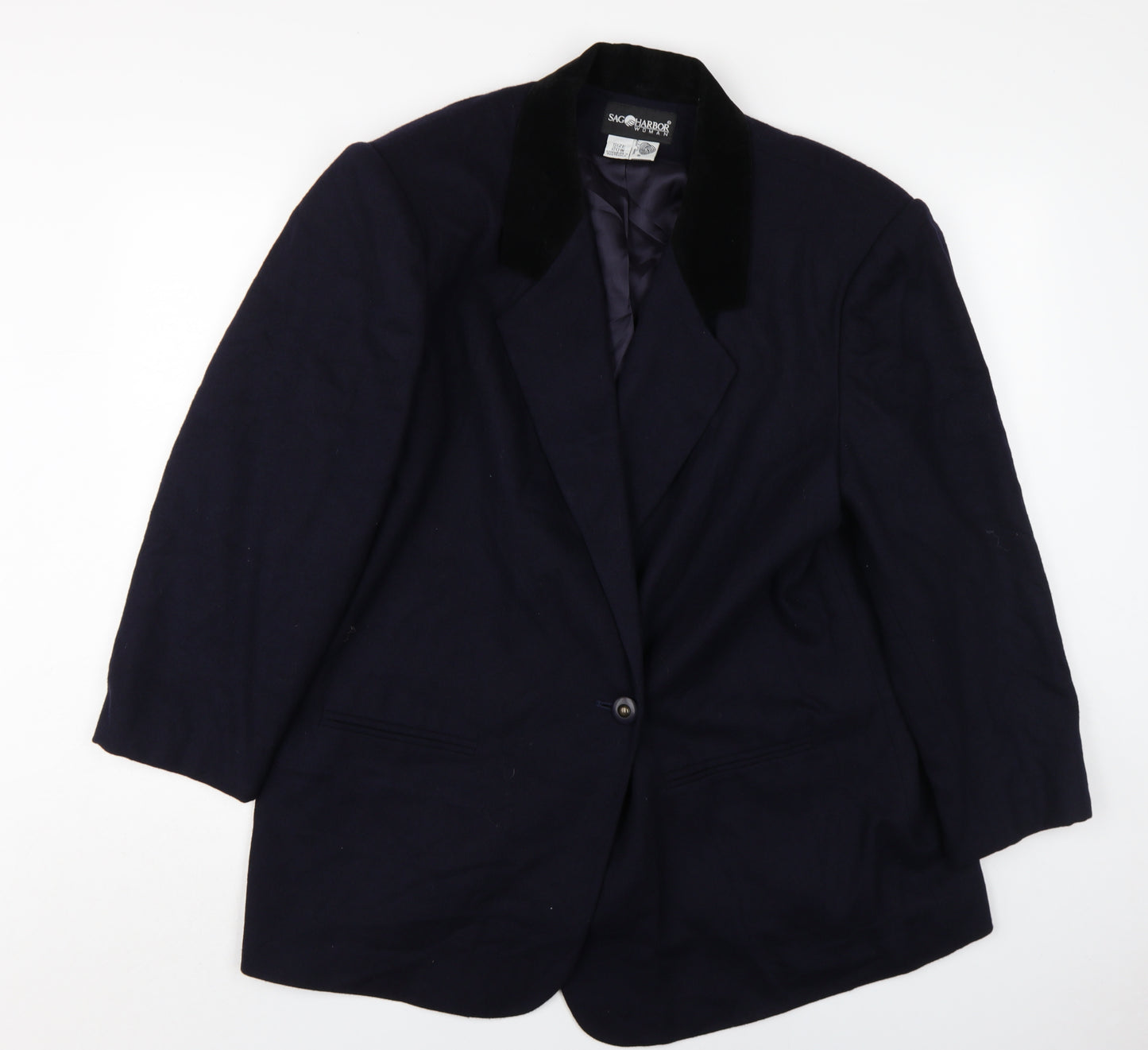 Sag Harbor Women's Black Wool Blazer Size 20