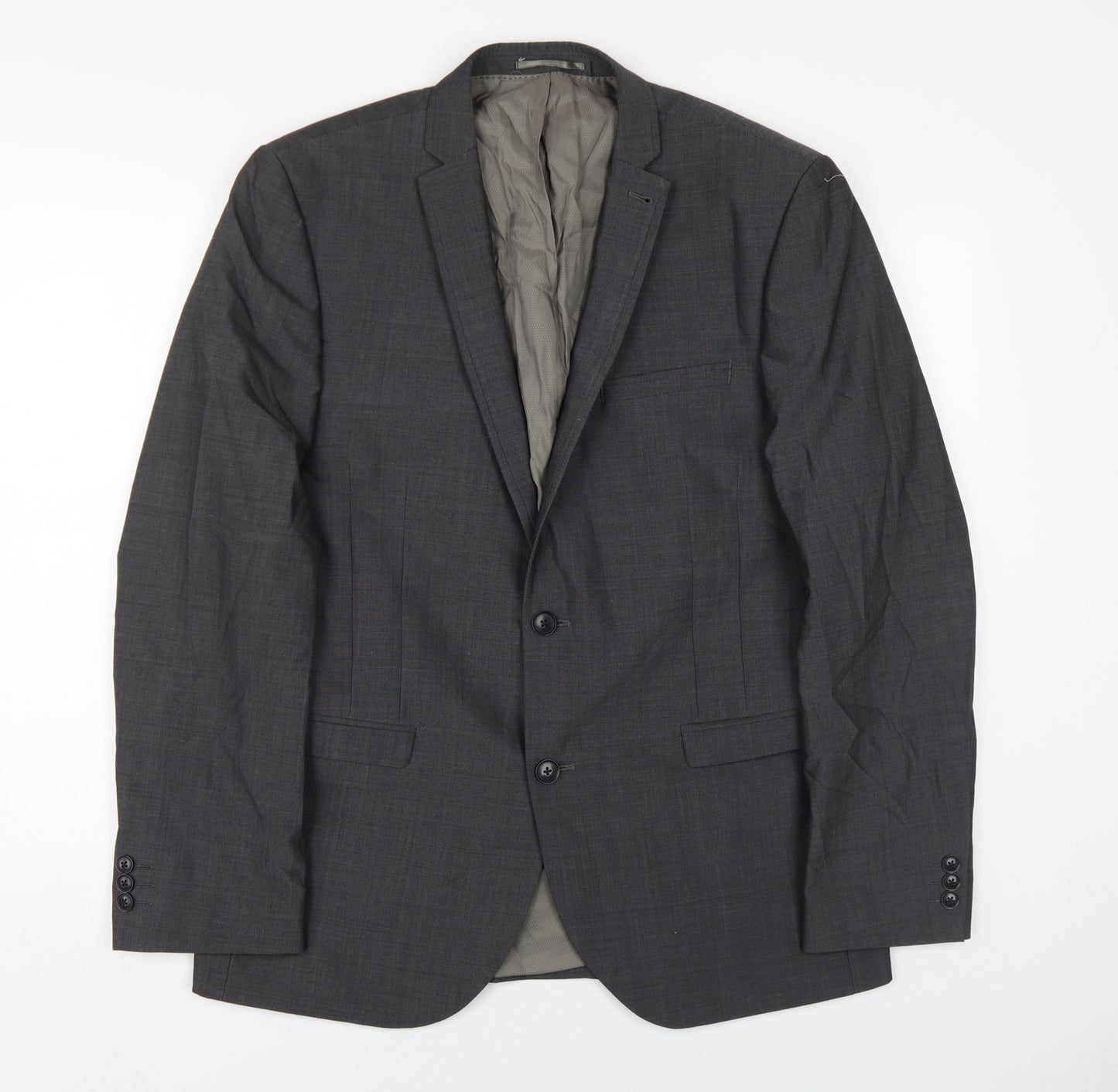 Next Men's Grey Blazer 42R Single-Breasted Jacket