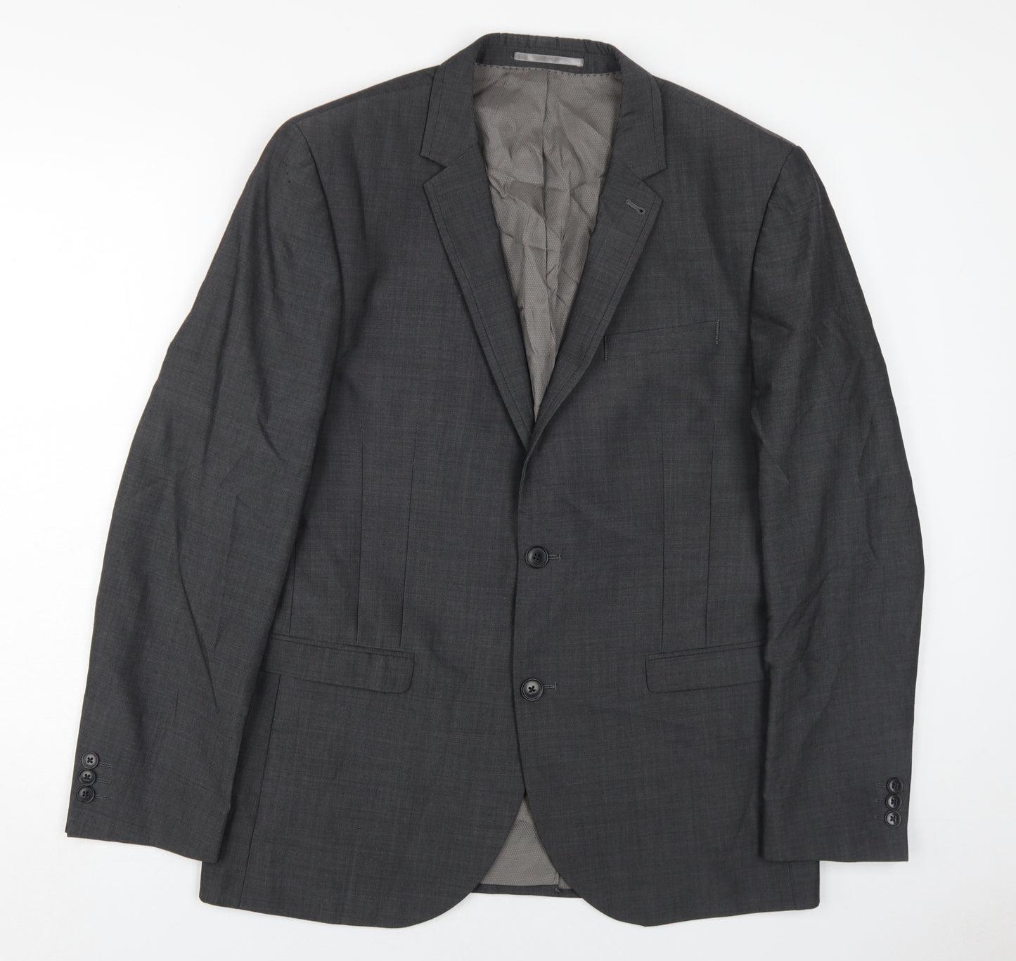 Next Men's Grey Suit Jacket Size 42 Regular Fit