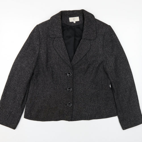 CC Women's Black Blazer Size 16 Business Jacket