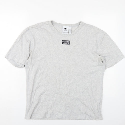 Adidas Unisex Grey T-Shirt M Crew Neck Casual
