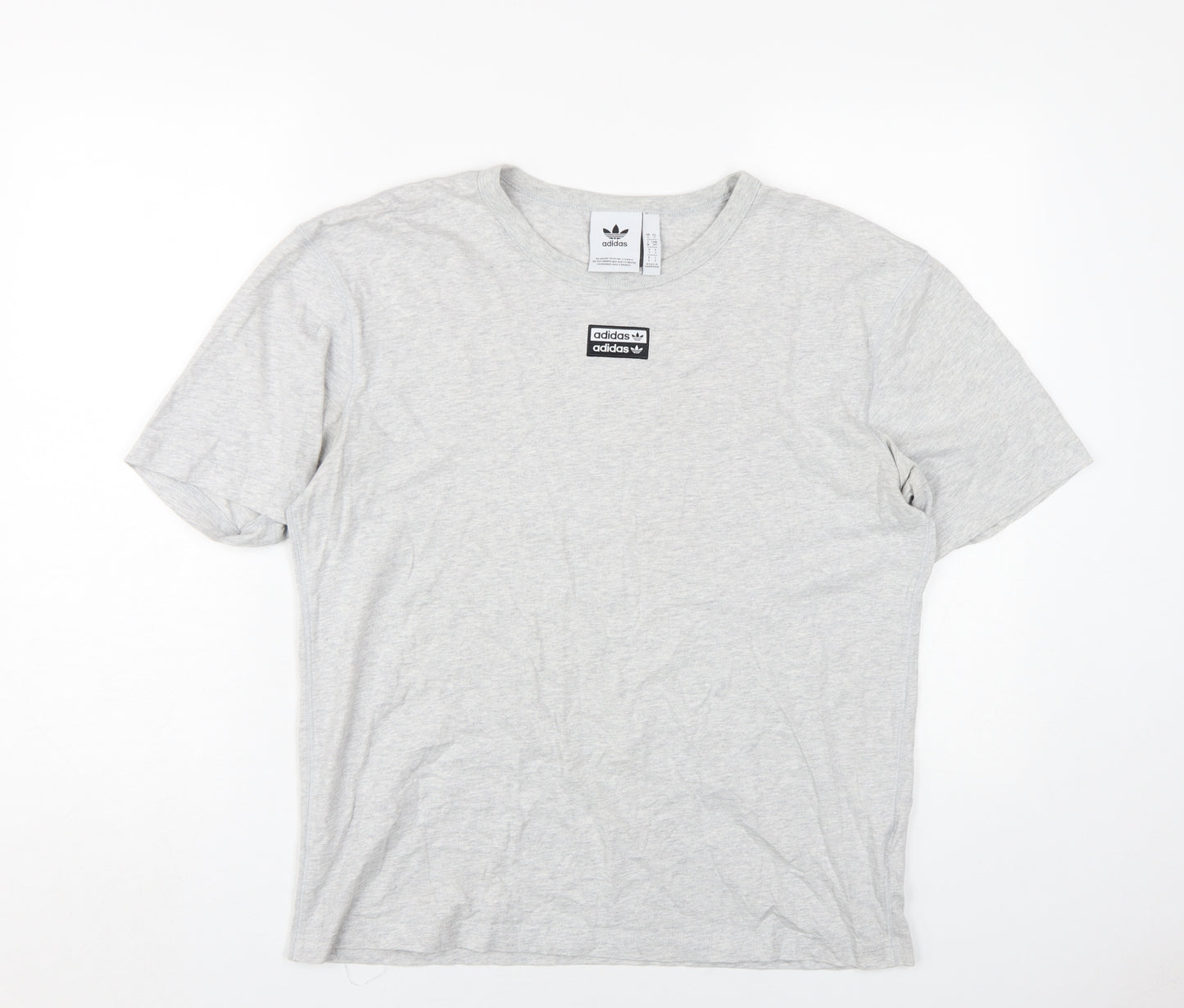 Adidas Unisex Grey T-Shirt M Crew Neck Casual
