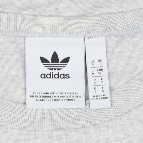 Adidas Unisex Grey T-Shirt M Crew Neck Casual