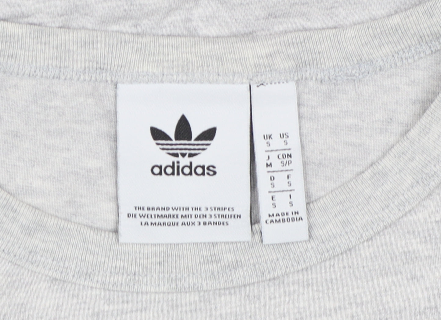 Adidas Unisex Grey T-Shirt M Crew Neck Casual