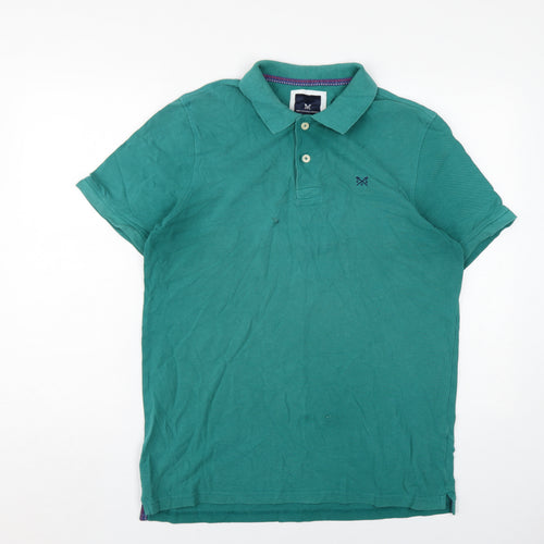 Men's Crew Clothing Green Polo Shirt L Casual Summer