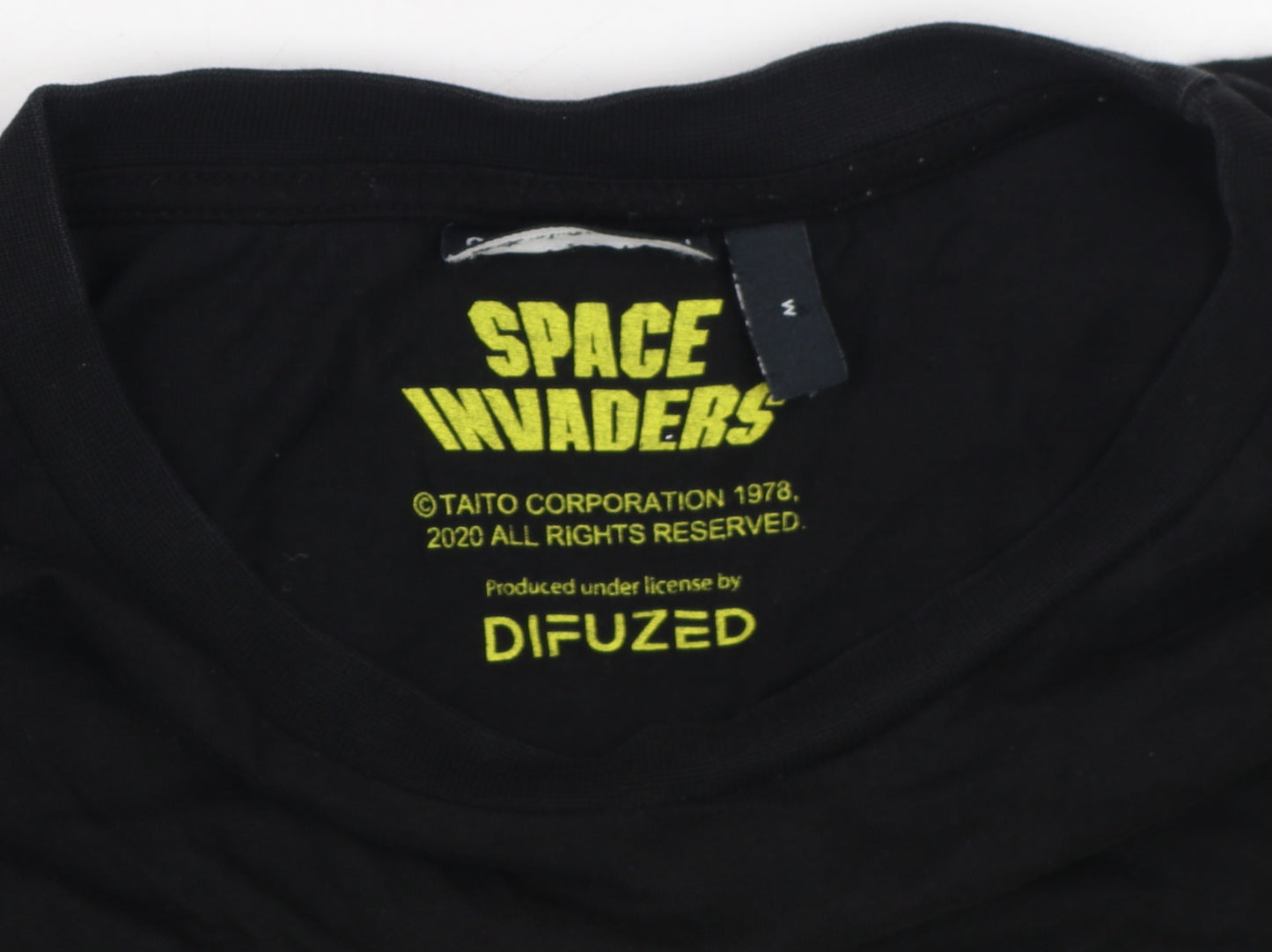 Difuzed Men's Black Space Invaders T-Shirt, M