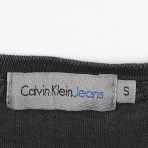 Calvin Klein Women's Black T-Shirt Size S Crew Neck Casual