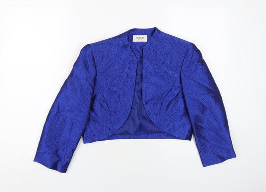 Precis Petite Women's Blue Cropped Jacket Size 10