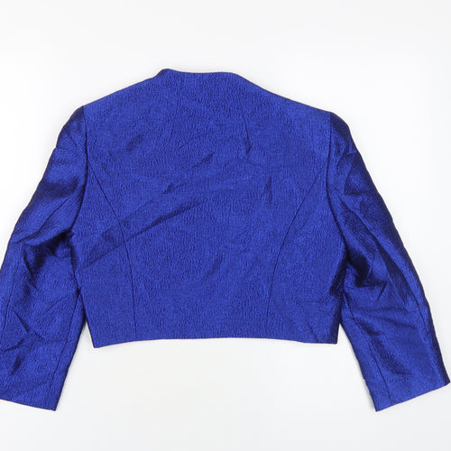 Precis Petite Women's Blue Cropped Jacket Size 10