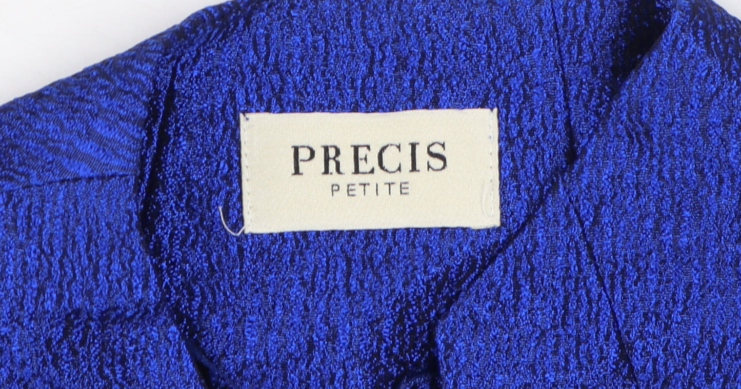 Precis Petite Women's Blue Cropped Jacket Size 10