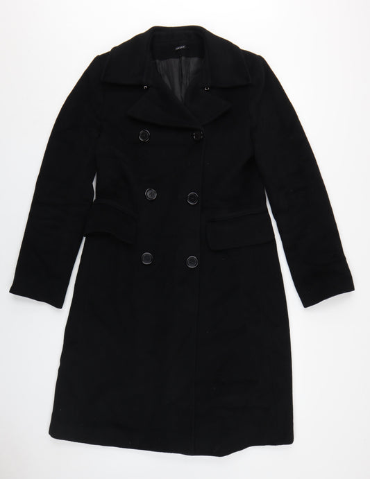 Joseph Women's Black Wool Angora Coat Size 12