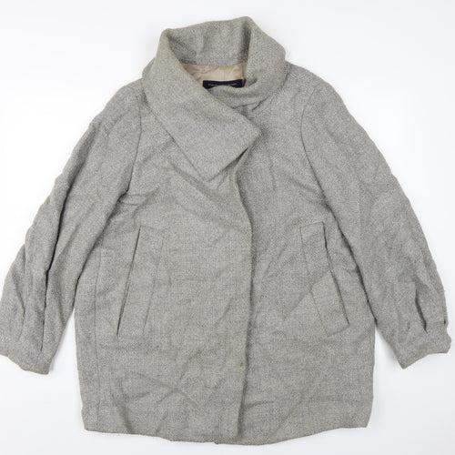 French Connection Women's Grey Coat, Size 8