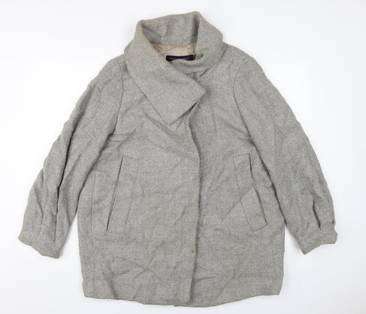 French Connection Women's Grey Coat, Size 8