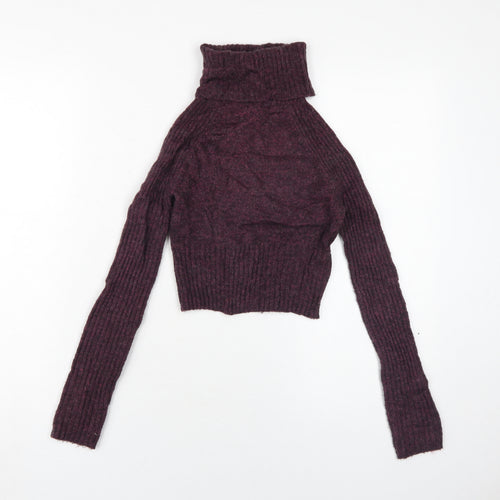 Urban Outfitters Women's Purple Roll Neck Jumper XS