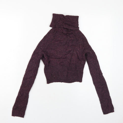 Urban Outfitters Women's Purple Roll Neck Jumper XS