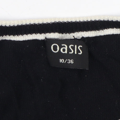 Oasis Women's Black Cardigan, Size 10, Button Accent