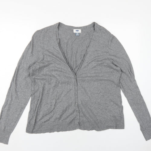 Old Navy Women's Grey Cardigan XL 100% Cotton
