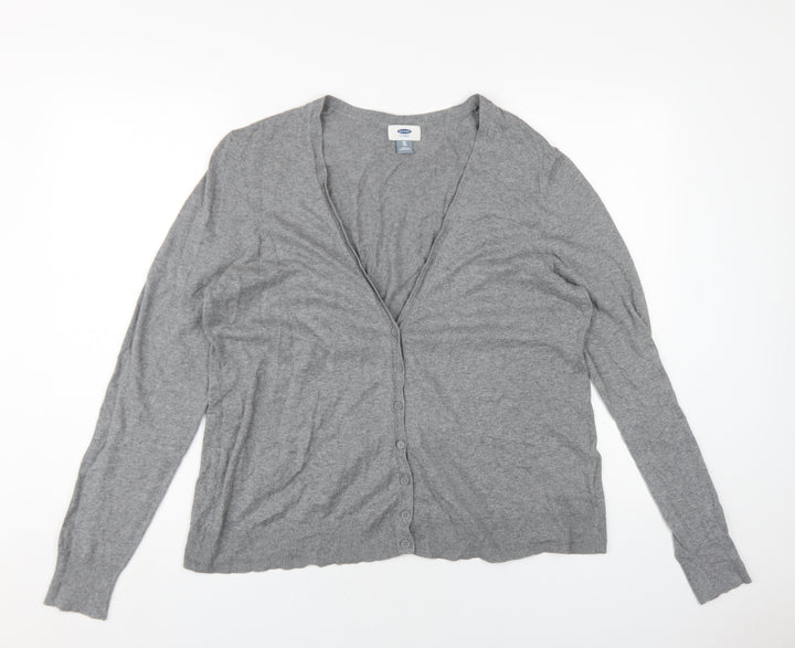 Old Navy Women's Grey Cardigan XL 100% Cotton