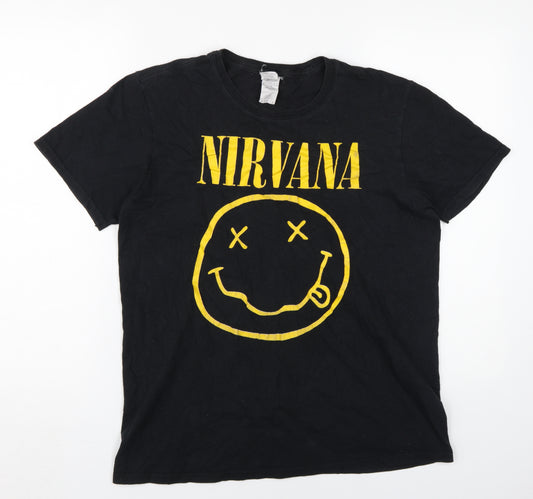 Gildan Nirvana Men's Black Medium T-Shirt 100% Cotton