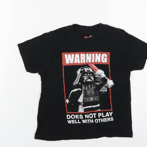 LEGO Star Wars Boys Black T-Shirt Size 6 Graphic Movie Print