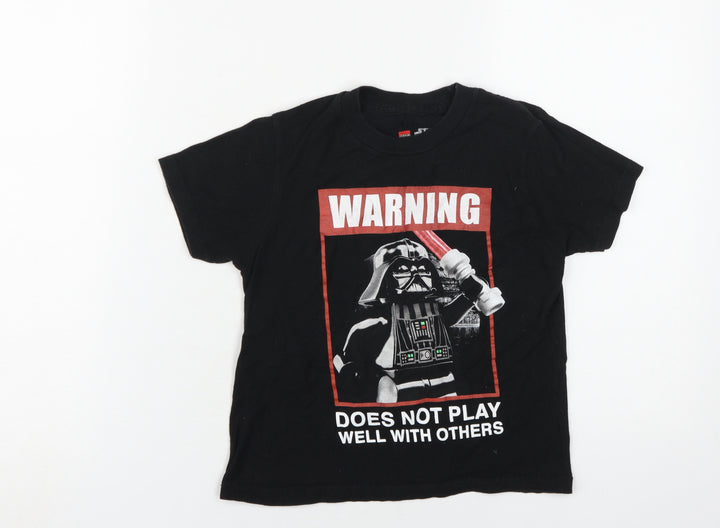 LEGO Star Wars Boys Black T-Shirt Size 6 Graphic Movie Print