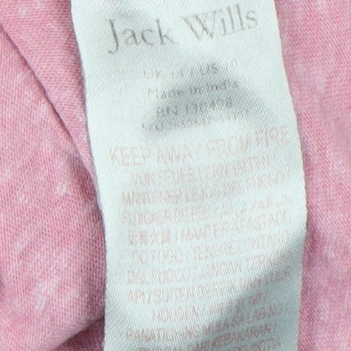 Jack Wills Women Pink T-Shirt Medium Casual