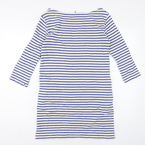 Uniqlo Women's Blue Striped T-Shirt Dress S