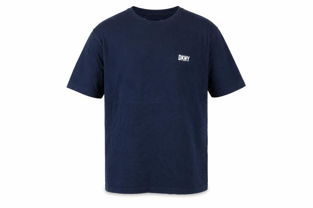 DKNY Men's Blue Crew Neck T-Shirt, Size L, Short Sleeve