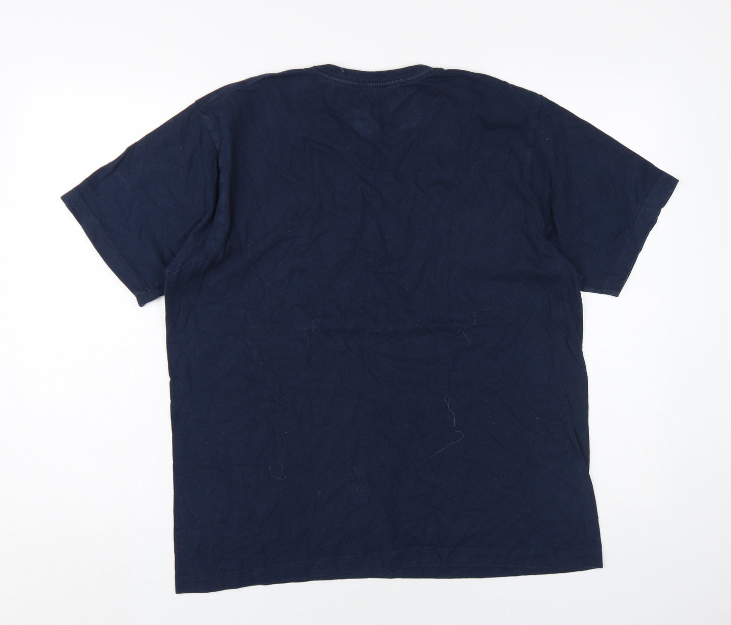 DKNY Men's Blue Crew Neck T-Shirt, Size L, Short Sleeve