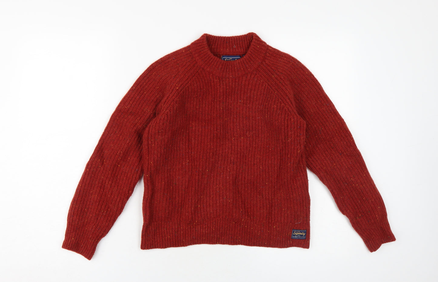 Superdry Women's Red Chunky-Knit Jumper, Size 10