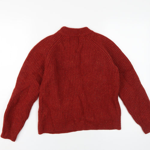 Superdry Women's Red Chunky-Knit Jumper, Size 10