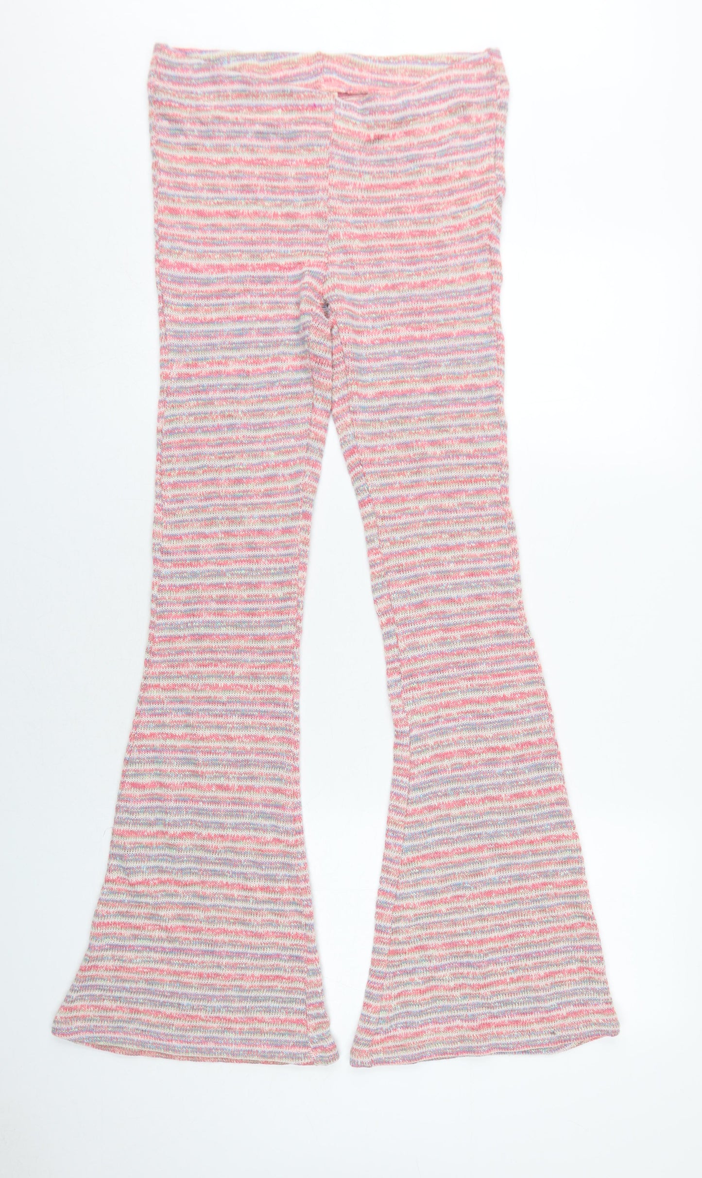 Urban Outfitters Women's Multicoloured Striped Flared Trousers M