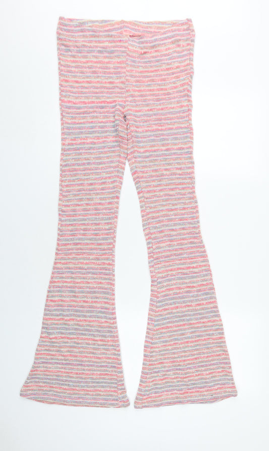 Urban Outfitters Women's Multicoloured Striped Flared Trousers M