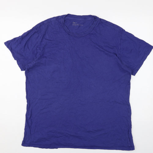 Gap Men's Blue Crew Neck T-Shirt, Size L, Casual Essential