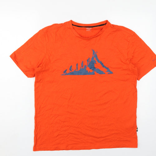 Dare 2b Men's Orange Graphic T-Shirt, Size L, Cotton Short Sleeve