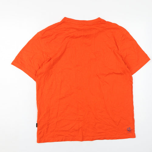 Dare 2b Men's Orange Graphic T-Shirt, Size L, Cotton Short Sleeve