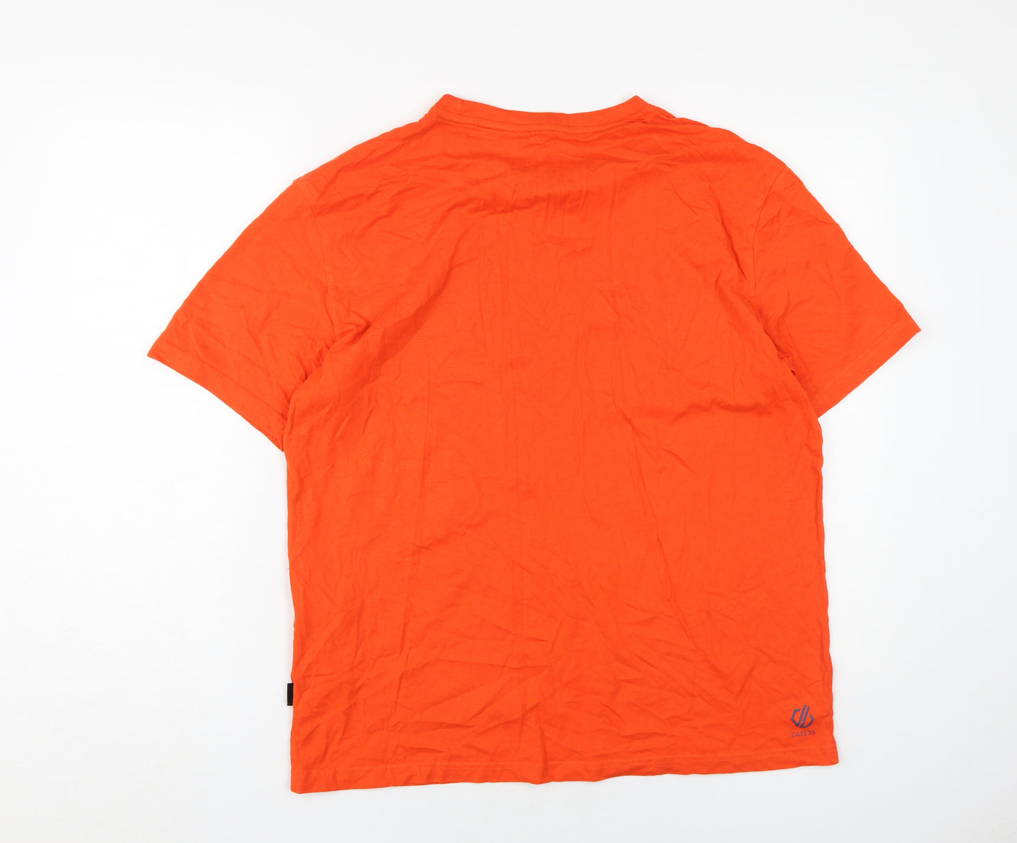Dare 2b Men's Orange Graphic T-Shirt, Size L, Cotton Short Sleeve