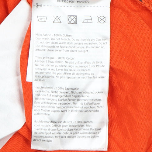 Dare 2b Men's Orange Graphic T-Shirt, Size L, Cotton Short Sleeve