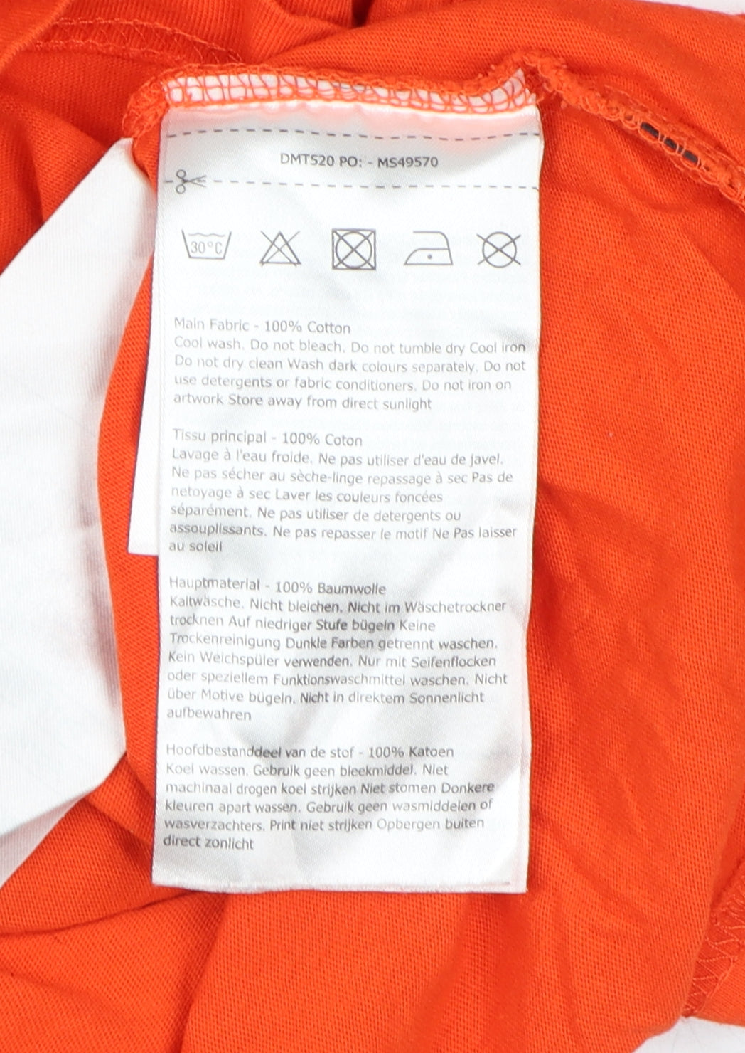 Dare 2b Men's Orange Graphic T-Shirt, Size L, Cotton Short Sleeve