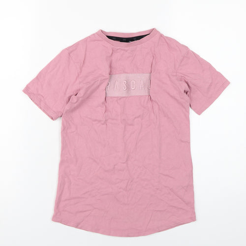 Rascal Boys Pink T-Shirt, Size 11-12, Short Sleeve Crew Neck