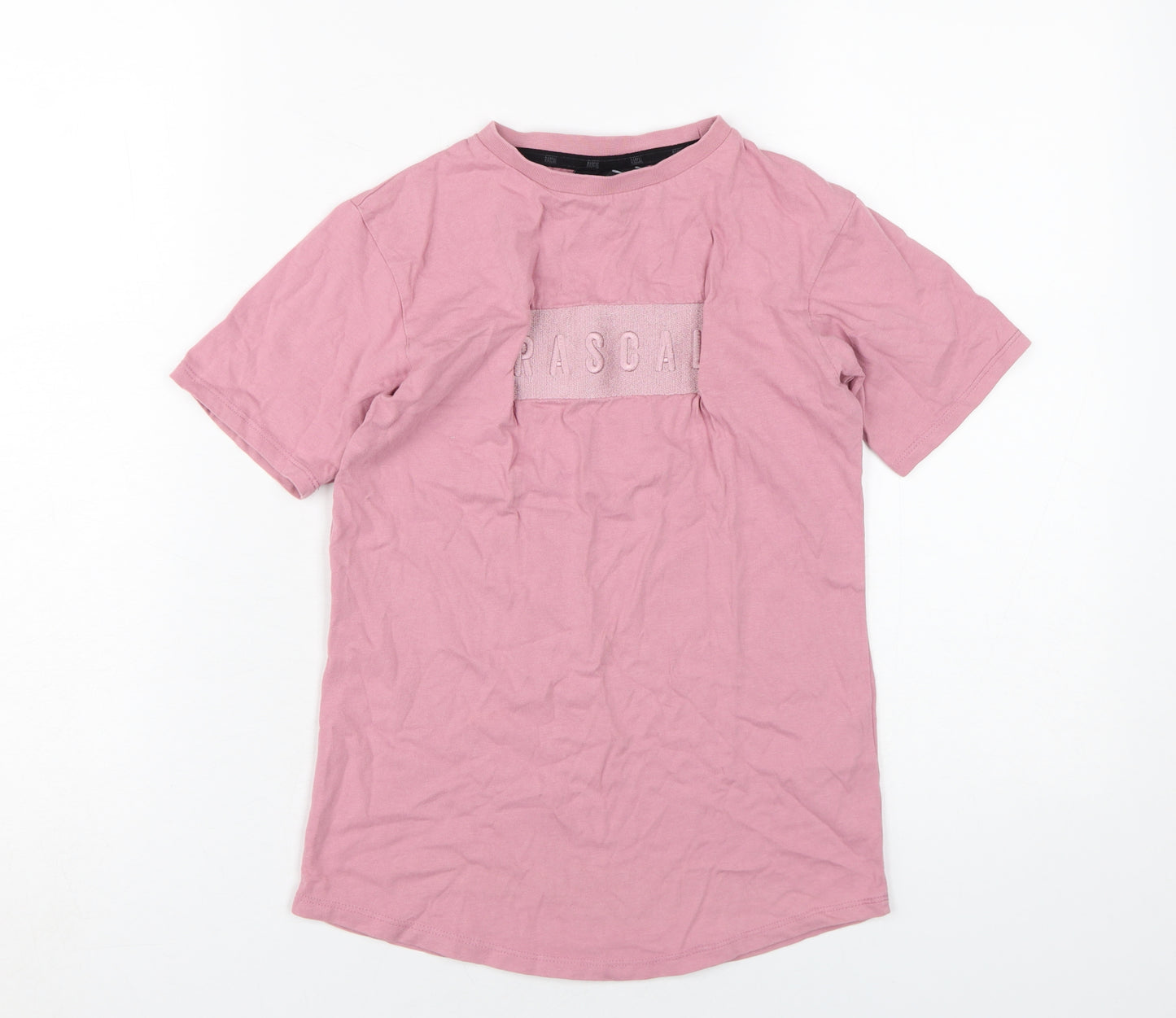 Rascal Boys Pink T-Shirt, Size 11-12, Short Sleeve Crew Neck