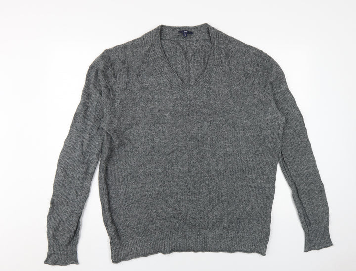 Gap Men's Grey V-Neck Pullover Jumper XL