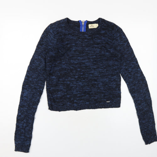 Hollister Women's Blue Knit Pullover Jumper, Size S