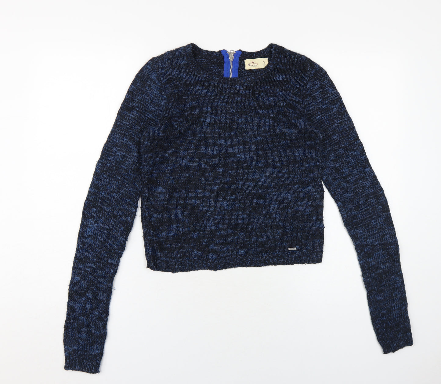 Hollister Women's Blue Knit Pullover Jumper, Size S